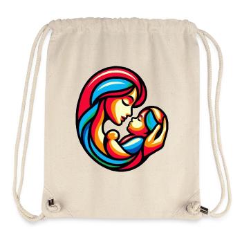 Colorful Mother-Child Harmony - Stanley/Stella Recycled Gym Bag - natural - Front