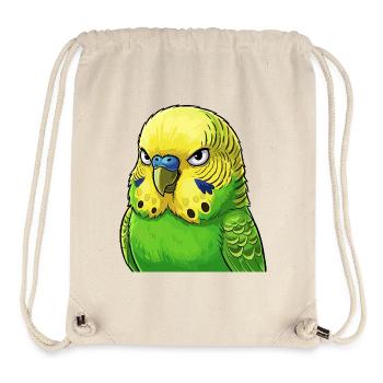 Jaune vert perruche vibrant - Sac à cordon recyclé Stanley/Stella - blanc naturel - Devant