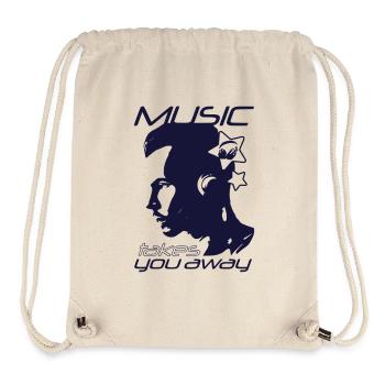 Music that takes you far - Stanley/Stella Recycled Gym Bag - natural - Front