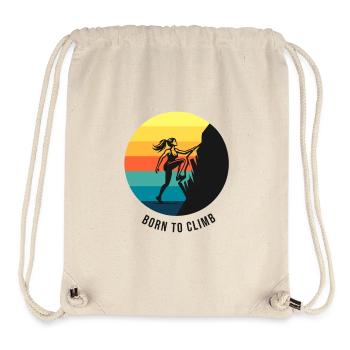 Climbing Girl Born to Climb Rainbow Bouldering - Stanley/Stella Recycled Gym Bag - natural - Front
