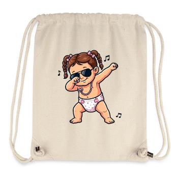 Süßes Baby – brünettes Mädchen - Stanley/Stella recycelter Gym Bag - Naturweiß - Vorne