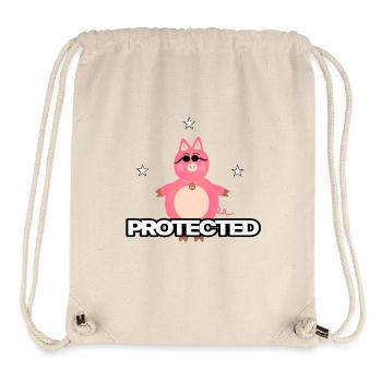 Pink funny pig - Stanley/Stella Recycled Gym Bag - natural - Front