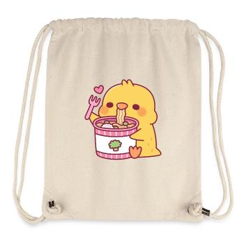 Süßes Küken liebt Instant-Ramen-Nudeln - Stanley/Stella recycelter Gym Bag - Naturweiß - Vorne