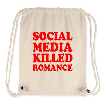 social media killed romance - Stanley/Stella recycelter Gym Bag - Naturweiß - Vorne