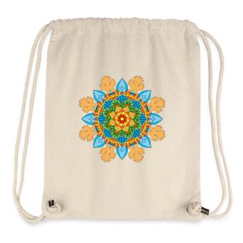 Blumen Mandala - Stanley/Stella recycelter Gym Bag - Naturweiß - Vorne