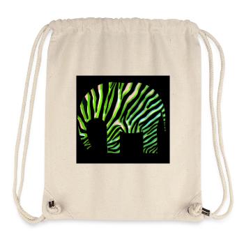 Grünes Zebra Print Abstraktes Design - Stanley/Stella recycelter Gym Bag - Naturweiß - Vorne
