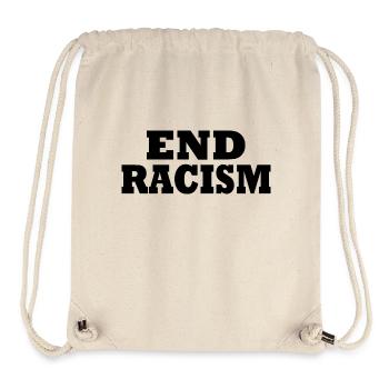 End Racism - Stanley/Stella recycelter Gym Bag - Naturweiß - Vorne