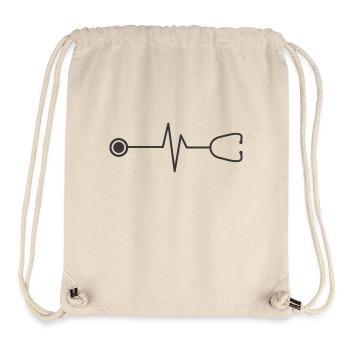 Herzschlag Doktor Arzt - Stanley/Stella recycelter Gym Bag - Naturweiß - Vorne