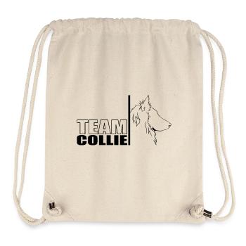 TEAM Collie Langhaar Hunde Hund Wilsigns - Stanley/Stella recycelter Gym Bag - Naturweiß - Vorne