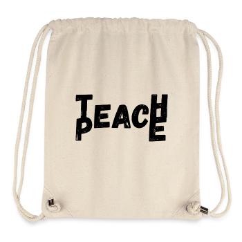 Teach Peace - Stanley/Stella Recycled Gym Bag - natural - Front