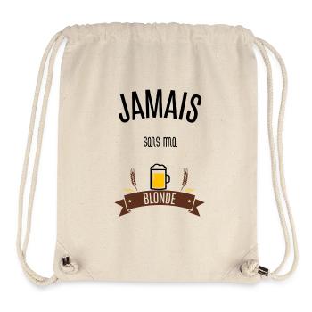 Jamais sans ma blonde - Sac à cordon recyclé Stanley/Stella - blanc naturel - Devant