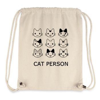 Katze Person - Stanley/Stella recycelter Gym Bag - Naturweiß - Vorne