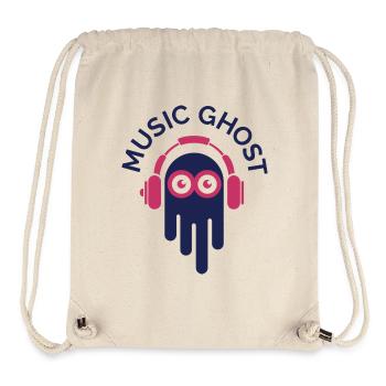 music ghost Symbol Musik Gespennst lustig süß - Stanley/Stella recycelter Gym Bag - Naturweiß - Vorne