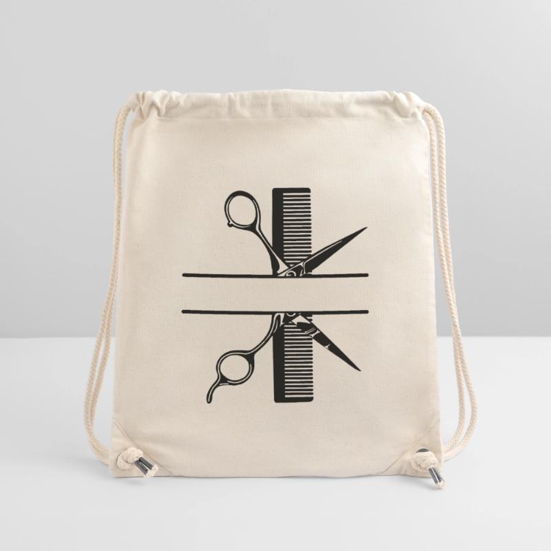 Scissors with comb text banner Stanley/Stella Recycled Gym Bag