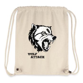 WOLF ATTACK - Stanley/Stella Recycled Gym Bag - natural - Front