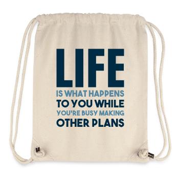 Life happens - Stanley/Stella Recycled Gym Bag - natural - Front