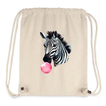 Lustiges Zebra Bubblegum Kaugummi - Stanley/Stella recycelter Gym Bag - Naturweiß - Vorne