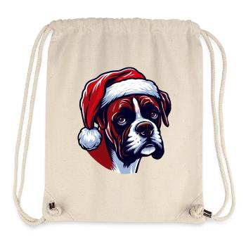 Mignon Boxer Chien Noël Eve Spirit - Sac à cordon recyclé Stanley/Stella - blanc naturel - Devant