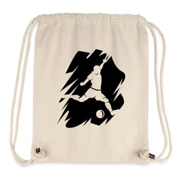 Fußball Spieler Torschuss Wischeffekt Verein icon - Stanley/Stella recycelter Gym Bag - Naturweiß - Vorne