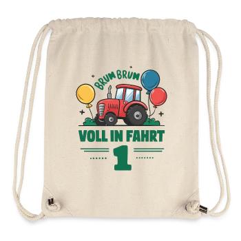 Cool Tractor 1st Birthday: Best Selling Gift! - Stanley/Stella Recycled Gym Bag - natural - Front
