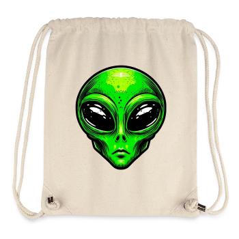 Alien extraterrestre martien - Sac à cordon recyclé Stanley/Stella - blanc naturel - Devant