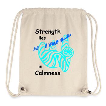 faultier calmness - Stanley/Stella recycelter Gym Bag - Naturweiß - Vorne