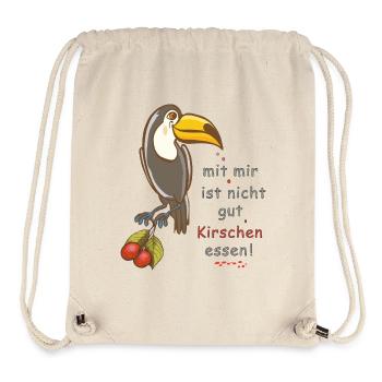 It's not good to eat cherries with me, toucan - Stanley/Stella Recycled Gym Bag - natural - Front