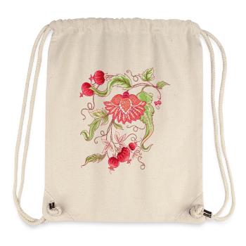 Floral Vine Ornament - Stanley/Stella Recycled Gym Bag - natural - Front