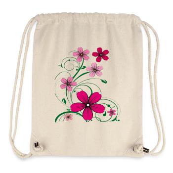 Blumenranke - Stanley/Stella recycelter Gym Bag - Naturweiß - Vorne
