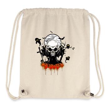 Schädel mit scharfen Zähnen - Stanley/Stella recycelter Gym Bag - Naturweiß - Vorne