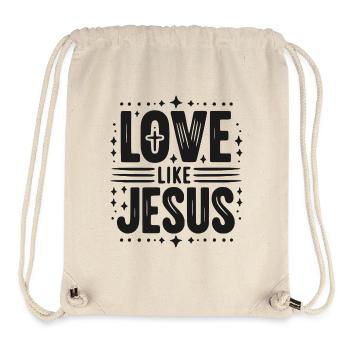Love is Jesus - Stanley/Stella Recycled Gym Bag - natural - Front