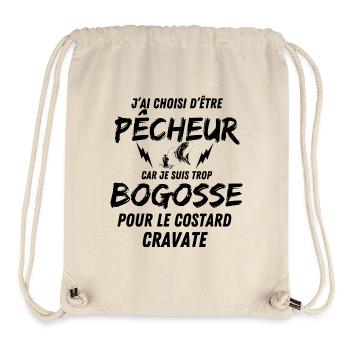 BOGOSSE PECHEUR - Sac à cordon recyclé Stanley/Stella - blanc naturel - Devant