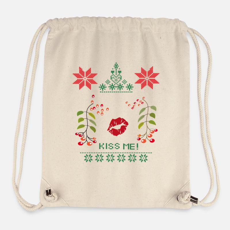 Gui de Noël - Sac à cordon recyclé Stanley/Stella - blanc naturel