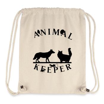 Lustiger Tierpfleger Spruch- Tierhalter - Stanley/Stella recycelter Gym Bag - Naturweiß - Vorne