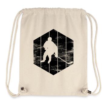 Hockey Drawing - Stanley/Stella Recycled Gym Bag - natural - Front