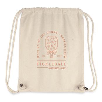 Pickleball été amies filles crew fleurs aesthetic - Sac à cordon recyclé Stanley/Stella - blanc naturel - Devant