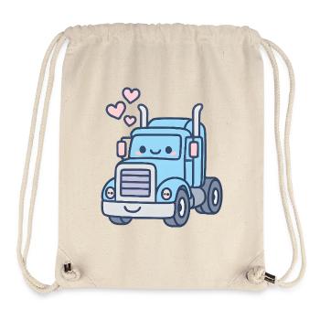 Kawaii Truck Shirt mit Herz Auspuff Liebe LKW - Stanley/Stella recycelter Gym Bag - Naturweiß - Vorne