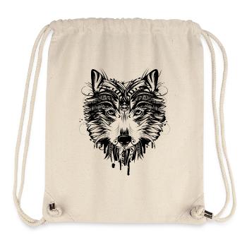 Ornamental Wolf's Head – Powerful & Decorative - Stanley/Stella Recycled Gym Bag - natural - Front