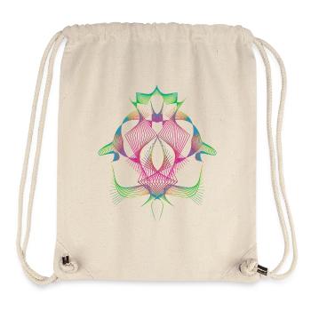 Abstrakte bunte Linienkunst -Experimentelles Motiv - Stanley/Stella recycelter Gym Bag - Naturweiß - Vorne