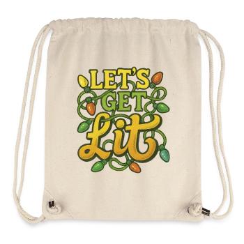 Festive Christmas Light Design - Stanley/Stella Recycled Gym Bag - natural - Front