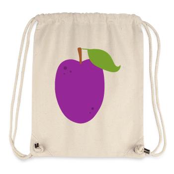 Vibrant Plum Fruit Illustration - Stanley/Stella Recycled Gym Bag - natural - Front