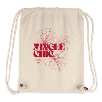 Jungle Chic Monstera Blatt Design - Stanley/Stella recycelter Gym Bag - Naturweiß - Vorne