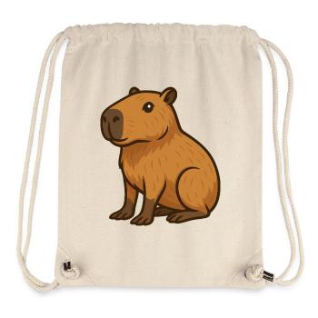 Wombat Capybara Biber - Stanley/Stella recycelter Gym Bag - Naturweiß - Vorne