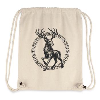 Deer in a Circle Rune Frame - Stanley/Stella Recycled Gym Bag - natural - Front
