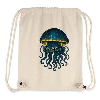 Blue Yellow Jellyfish Neon - Stanley/Stella Recycled Gym Bag - natural - Front