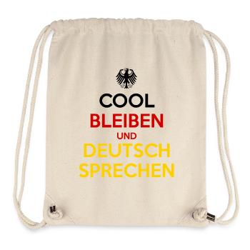 Cool Bleiben und Deutsch Sprechen - Stanley/Stella recycelter Gym Bag - Naturweiß - Vorne