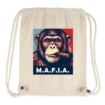 Pop-Art-Schimpanse mit Zigarre - Stanley/Stella recycelter Gym Bag - Naturweiß - Vorne