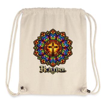 He is risen - Stanley/Stella recycelter Gym Bag - Naturweiß - Vorne