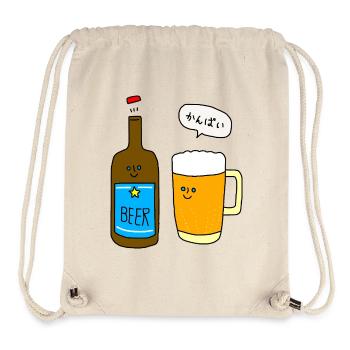 Kanpai ! - La bière qui parle japonais - Sac à cordon recyclé Stanley/Stella - blanc naturel - Devant