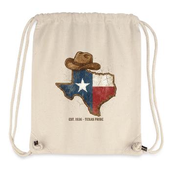 Texas Pride with cowboy hat - Stanley/Stella Recycled Gym Bag - natural - Front